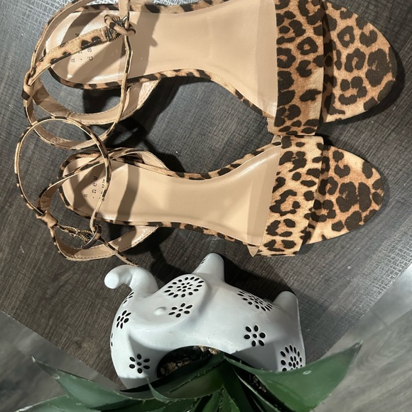 a new day Leopard Print Ankle Strap Sandals - Brown/Tan - Picture 4 of 6